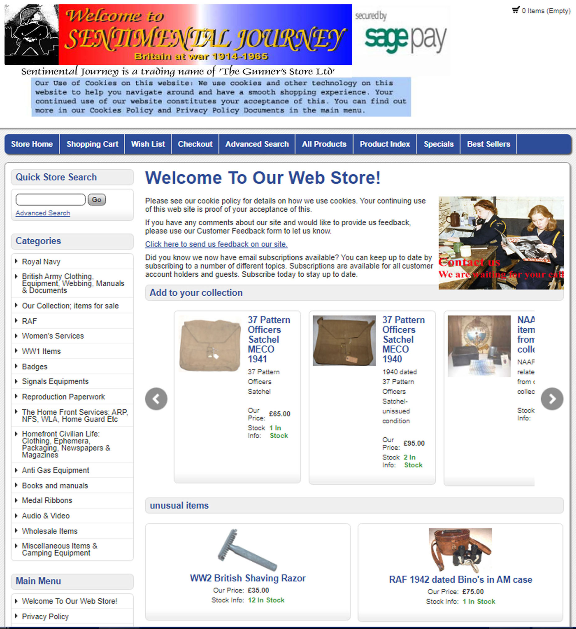 Web shop home page image, click to enter shop
