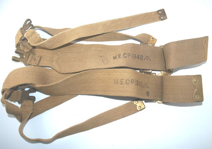 1940 37 Pattern L (pack) Strap matched pair-MECo manfactured