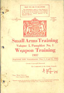 Small Arms Training No1- Weapon Training 1937