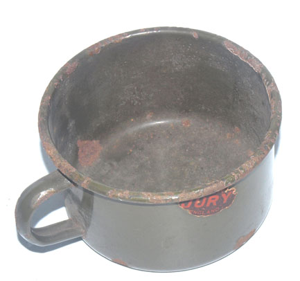 Green Jungle 1945 dated enamel mug