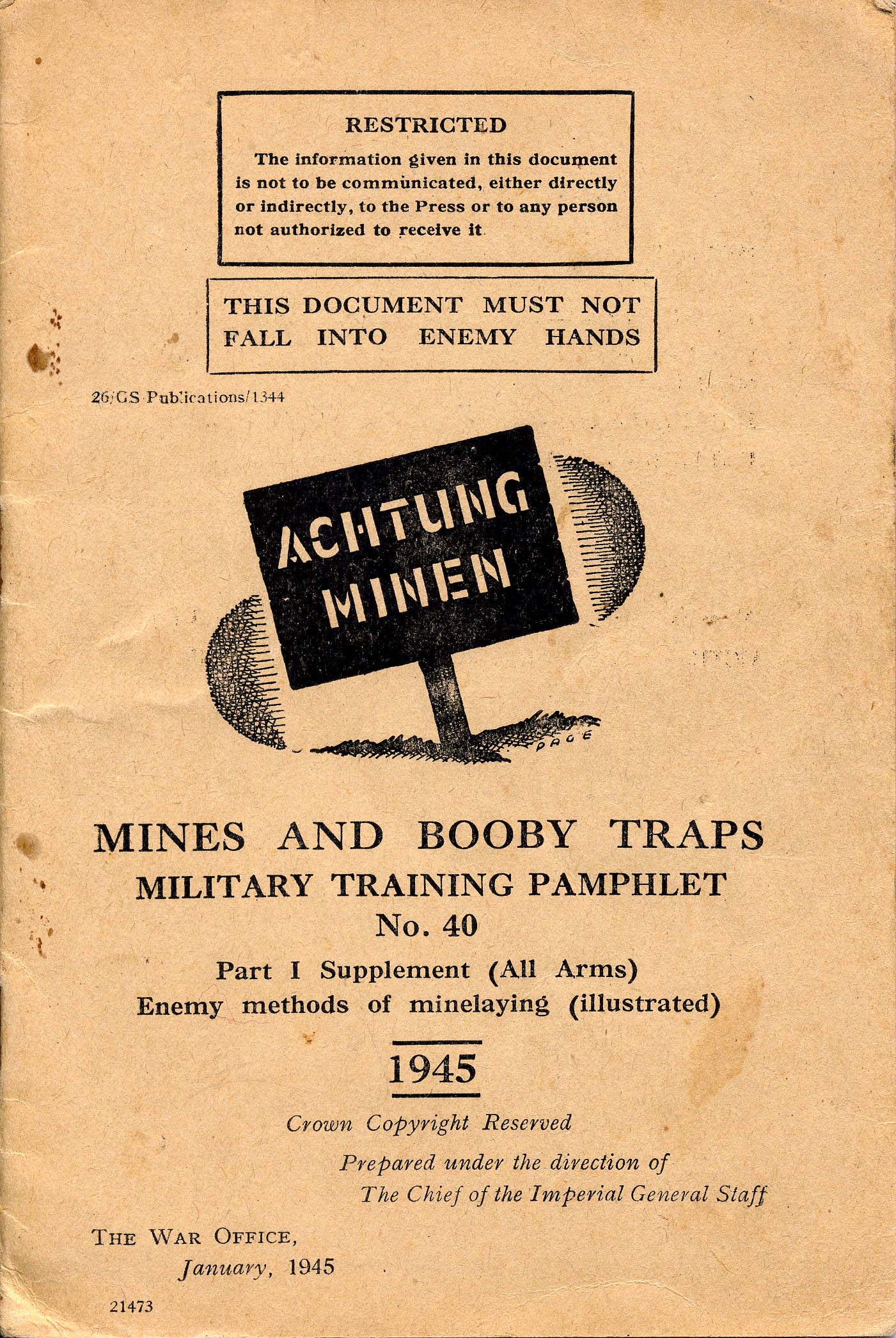 Mines and Booby traps 1945 manual downloadable